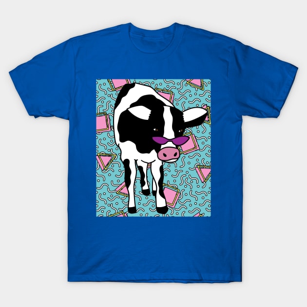 Funny Cow With Sunglasses Muh T-Shirt by flofin